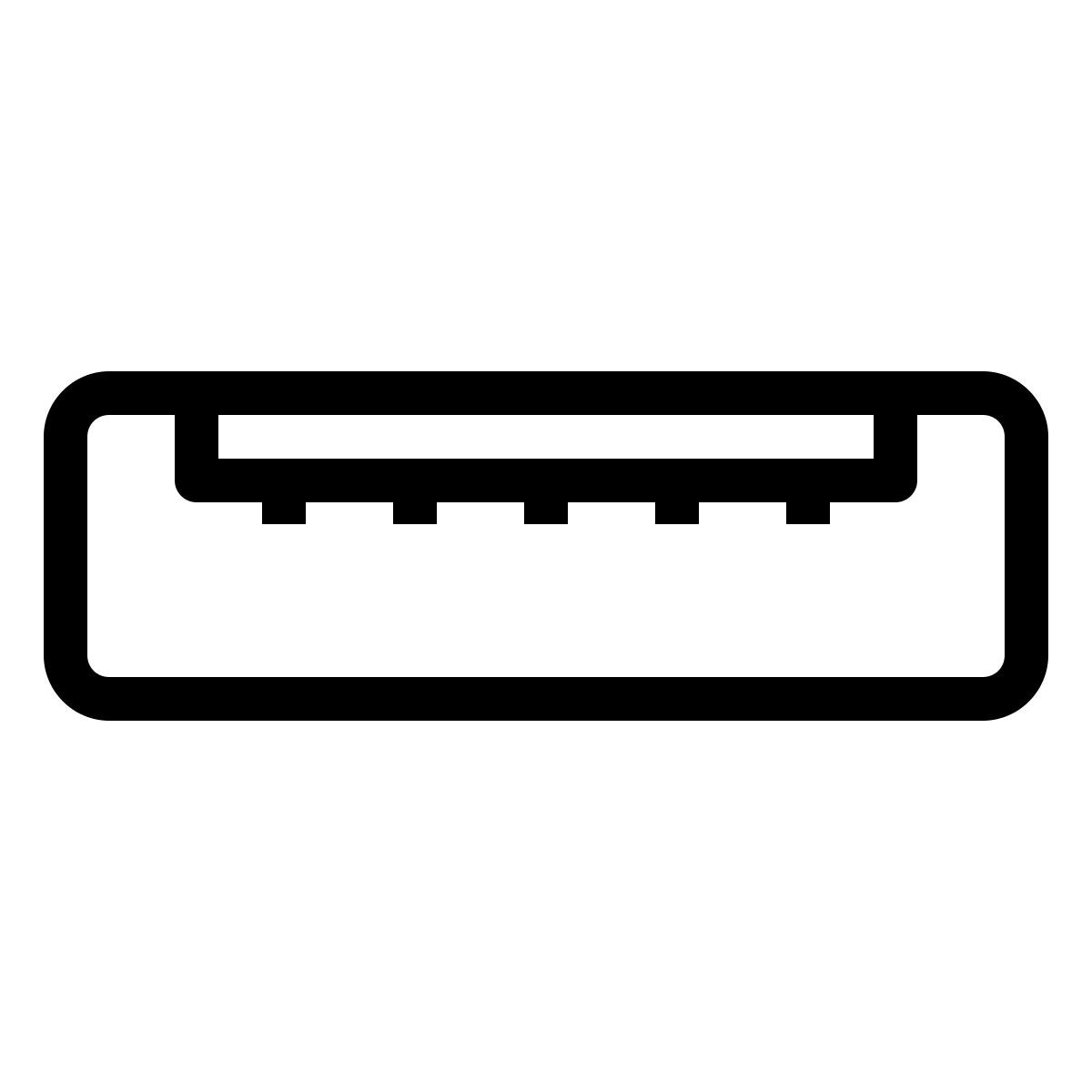 ios 17 outlined style usb micro a icon
