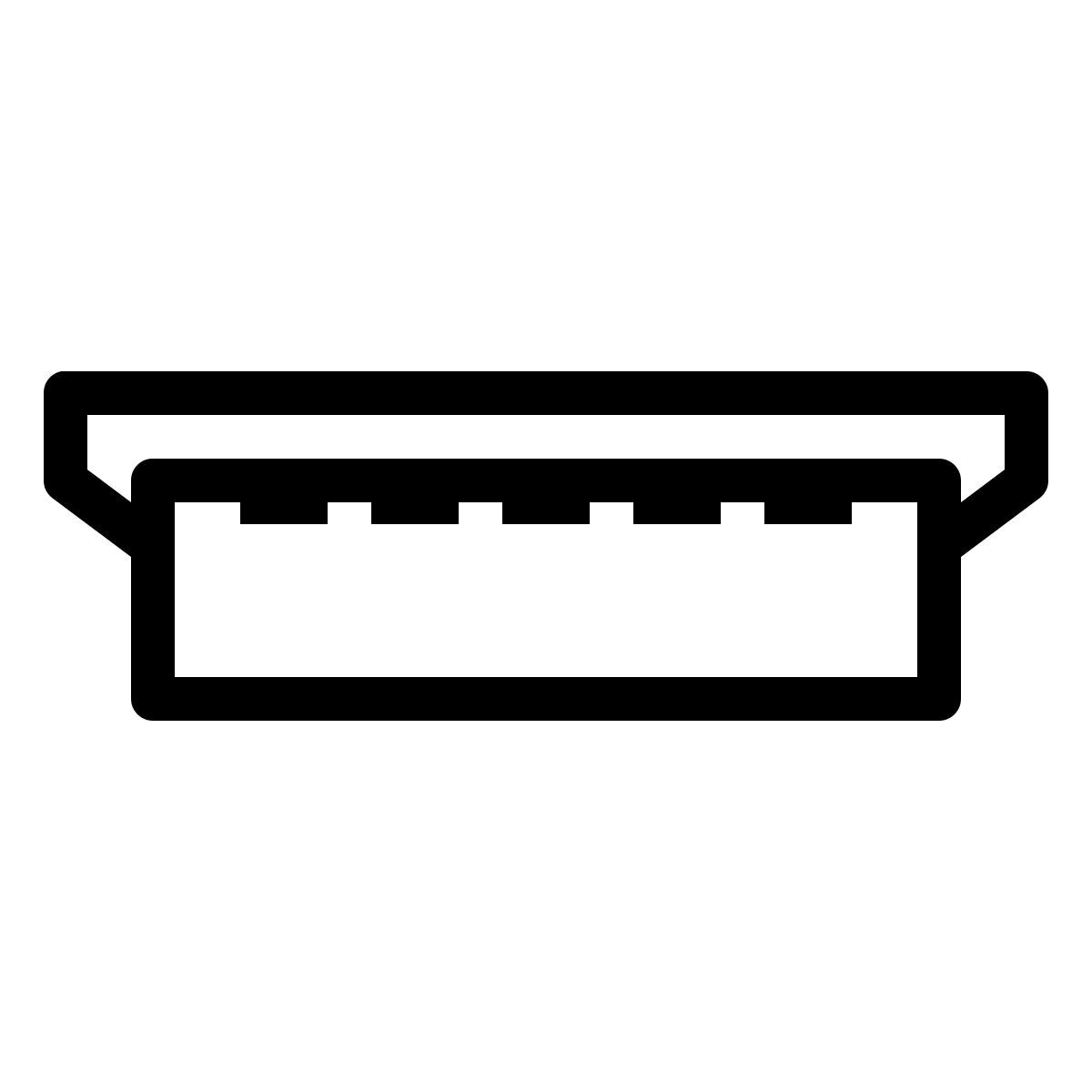 ios 17 outlined style usb mini b icon