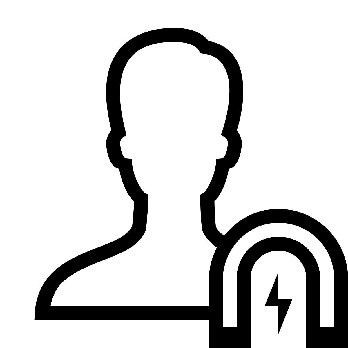 ios 17 outlined style engagement utilisateur homme icon