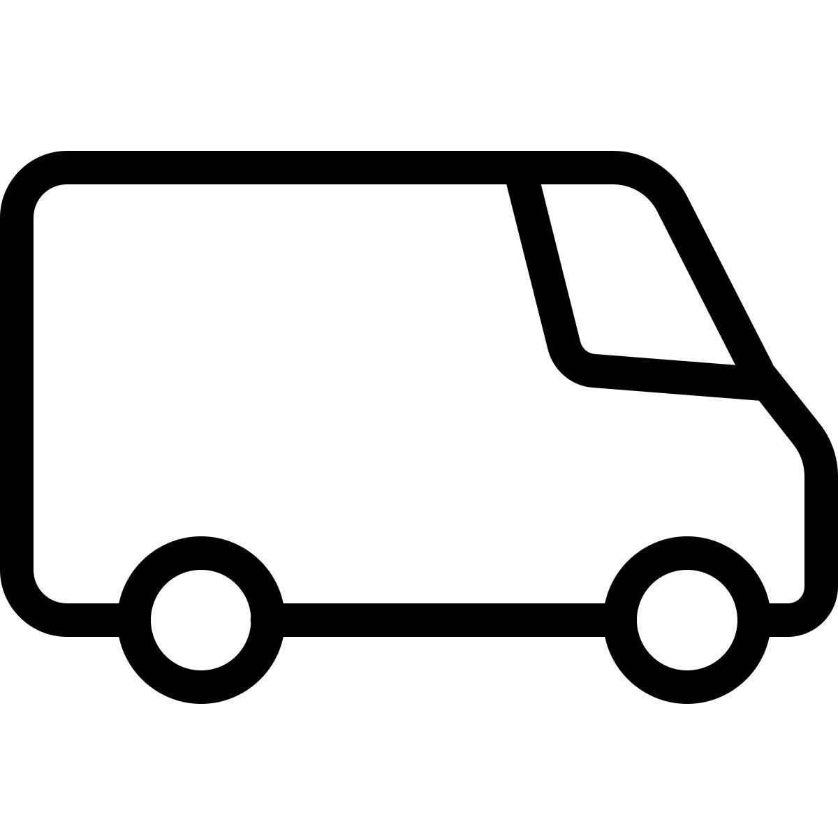 ios 17 outlined style van icon