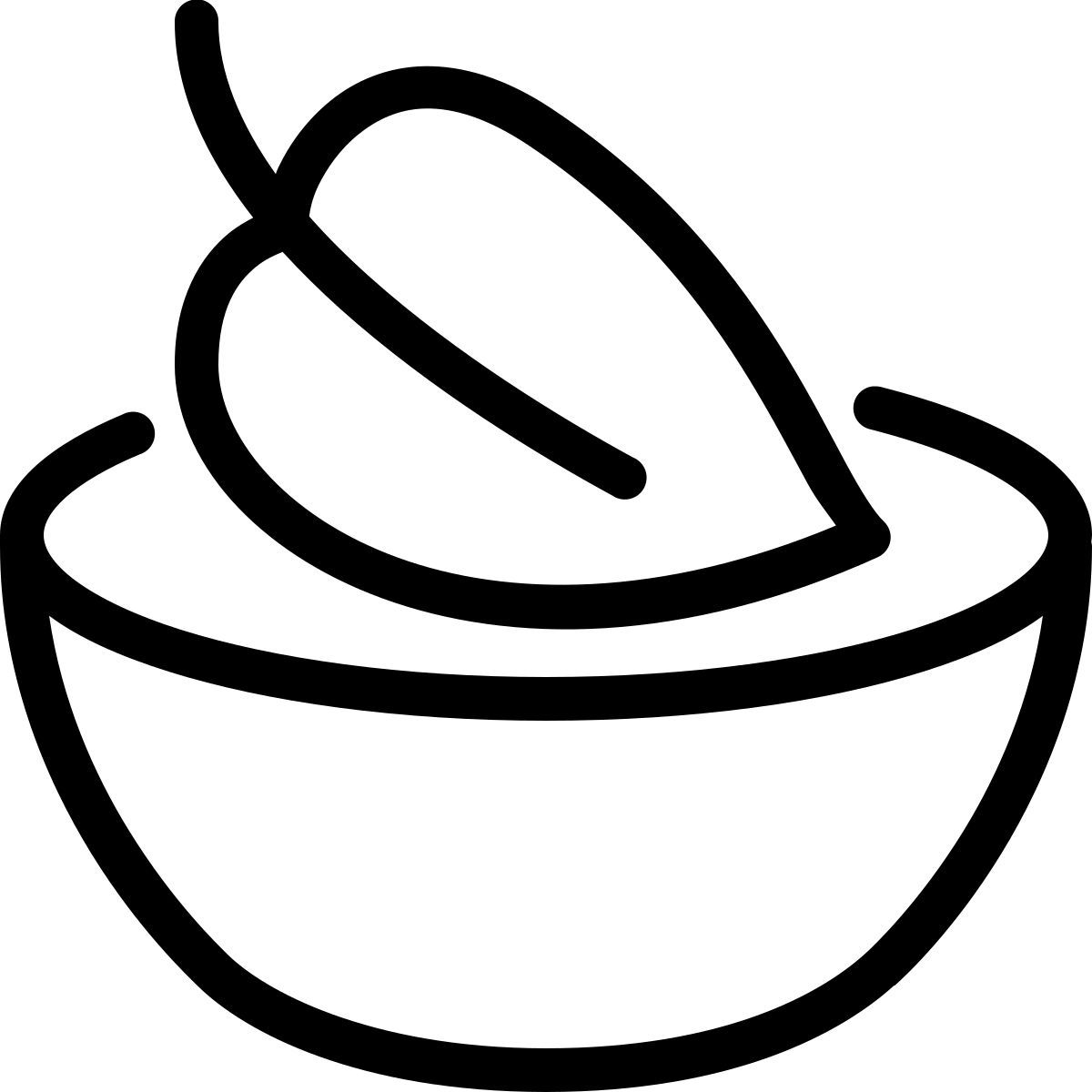 ios 17 outlined style 素食食品 icon