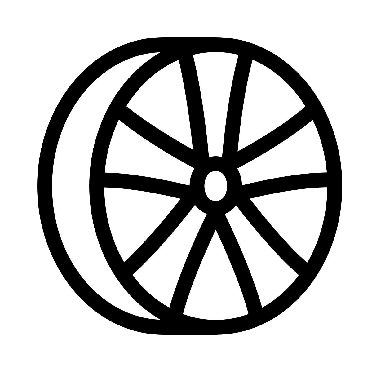 ios 17 outlined style vehicle rim icon