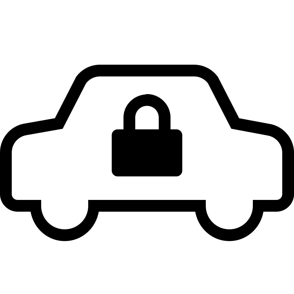 ios 17 outlined style 车辆安全 icon