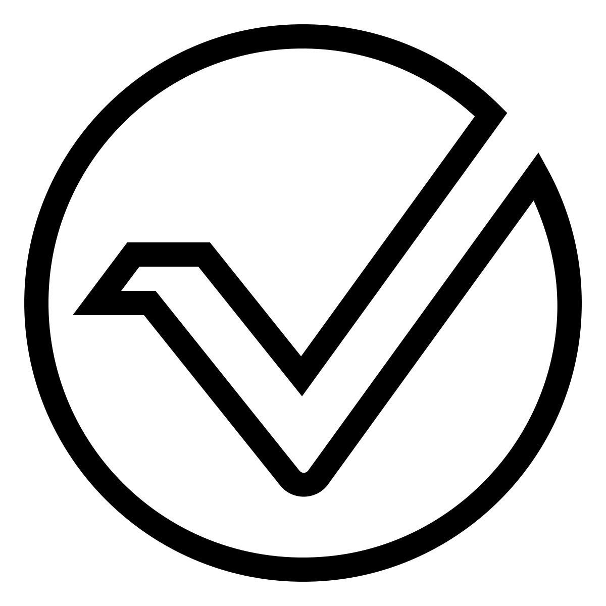 ios 17 outlined style vertcoin icon