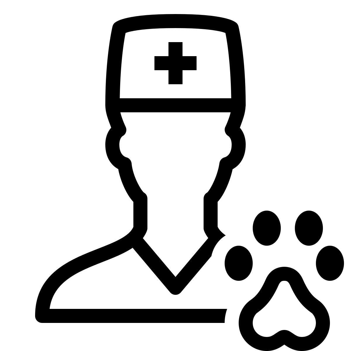 ios 17 outlined style veterinarian male icon