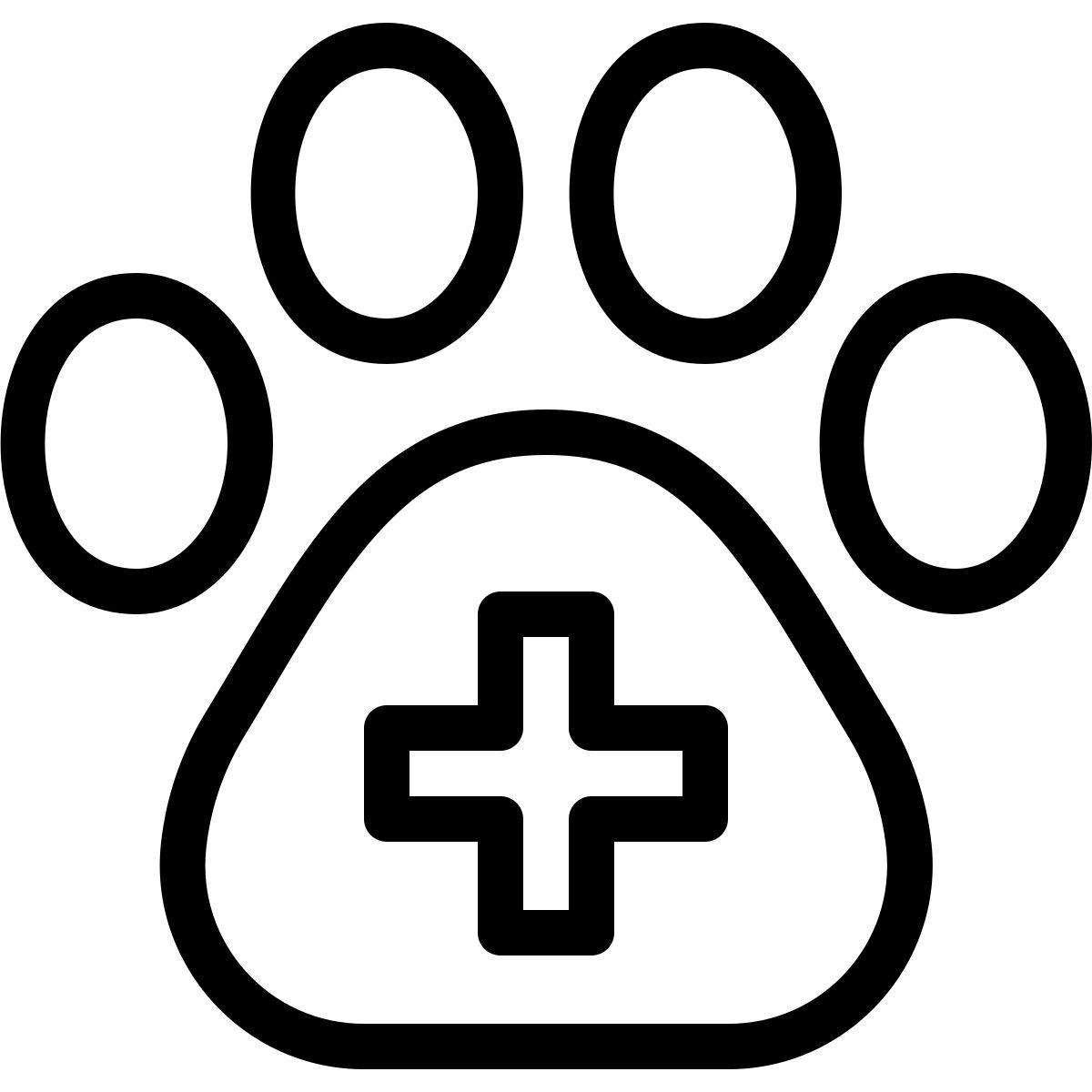 ios 17 outlined style 兽医 icon