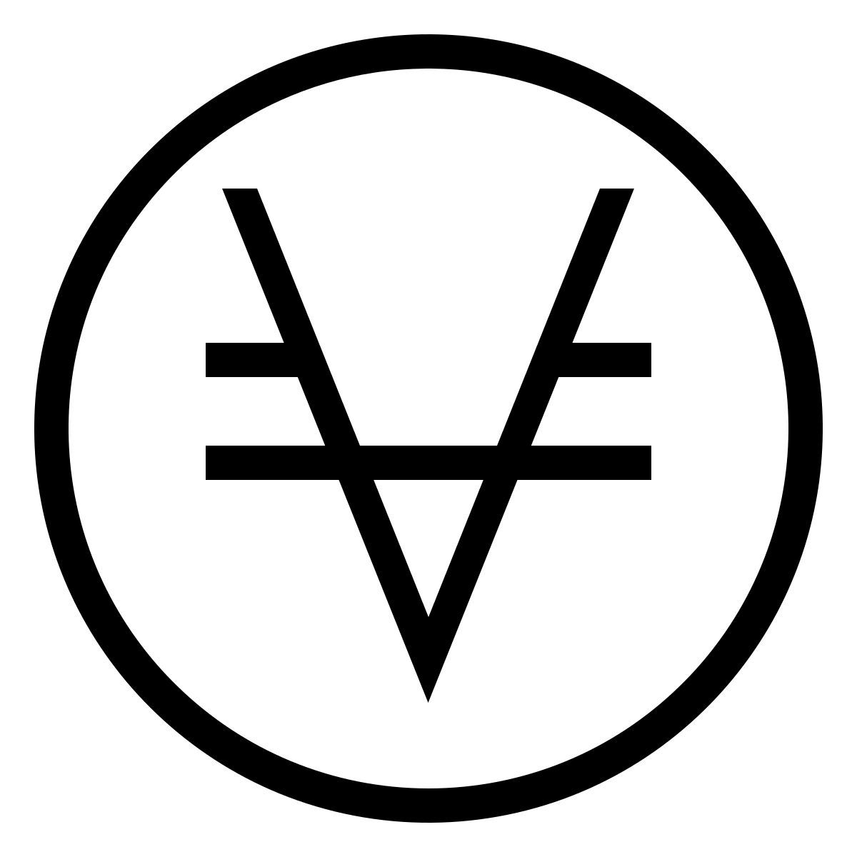 ios 17 outlined style 암호 화폐 icon