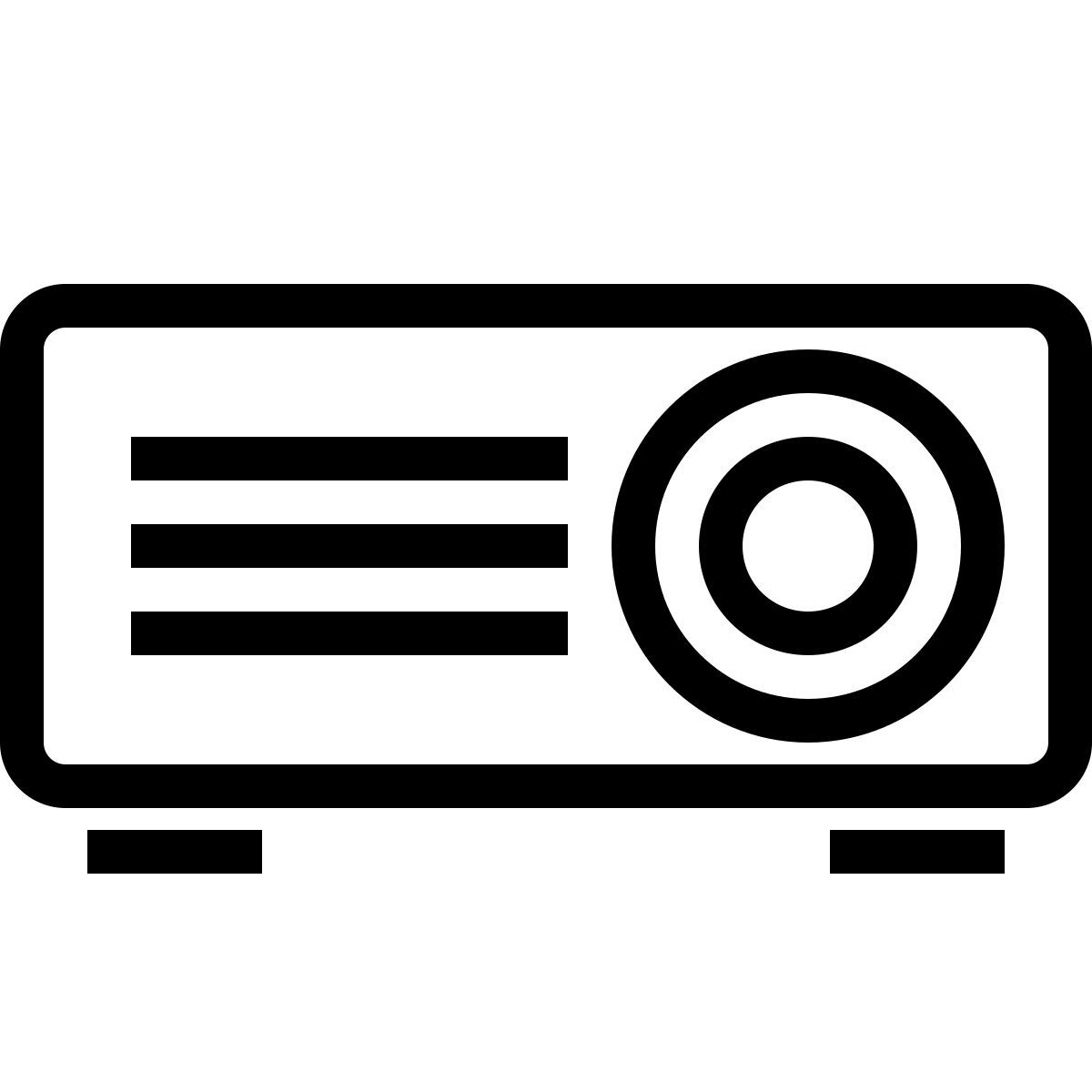 ios 17 outlined style video projector icon