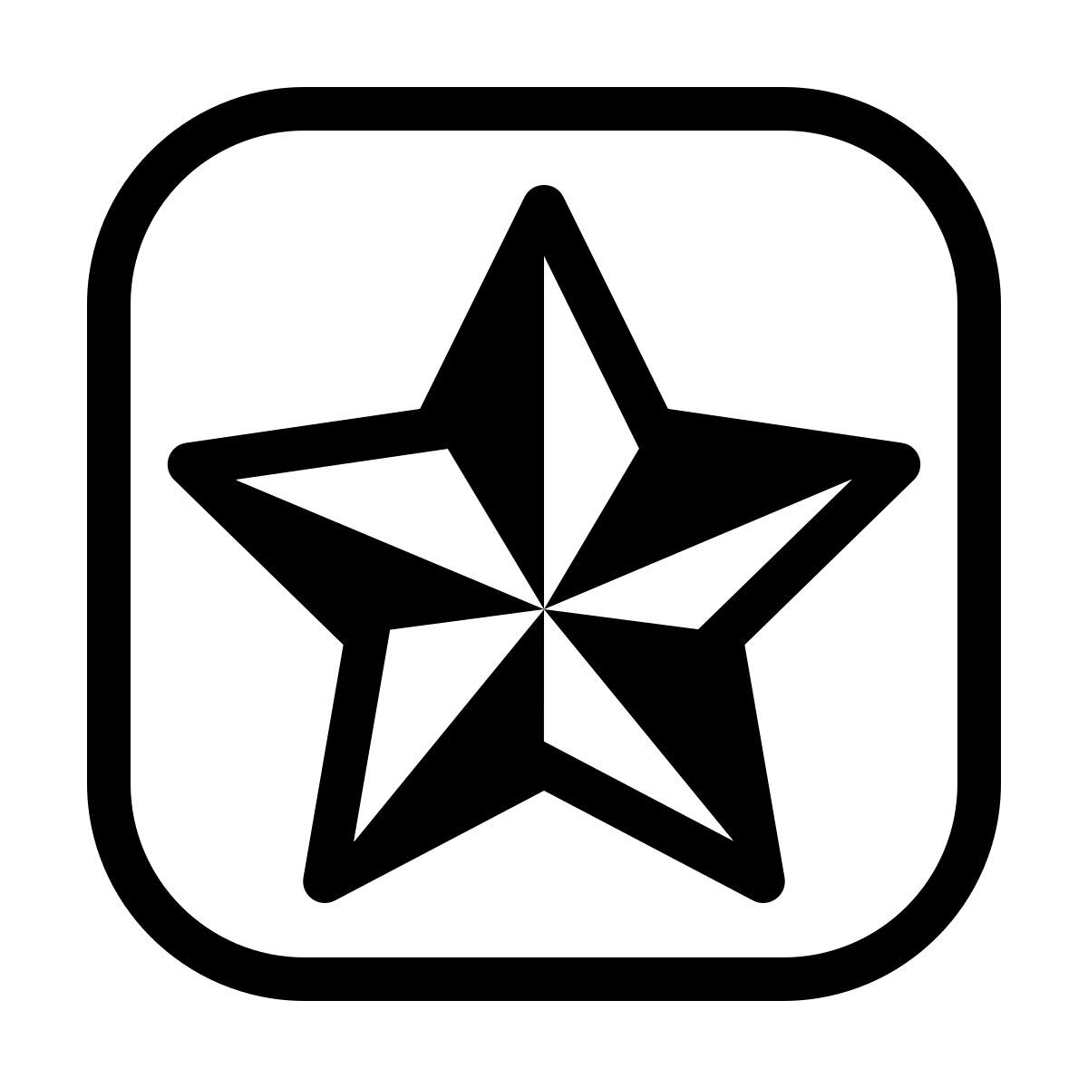 ios 17 outlined style stella del video icon