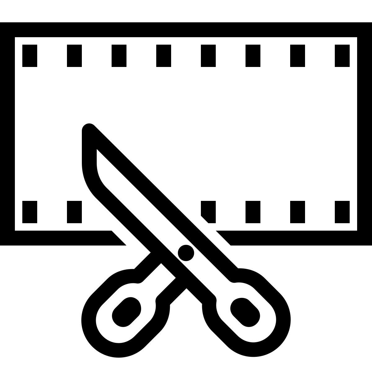 ios 17 outlined style corte de vídeo icon