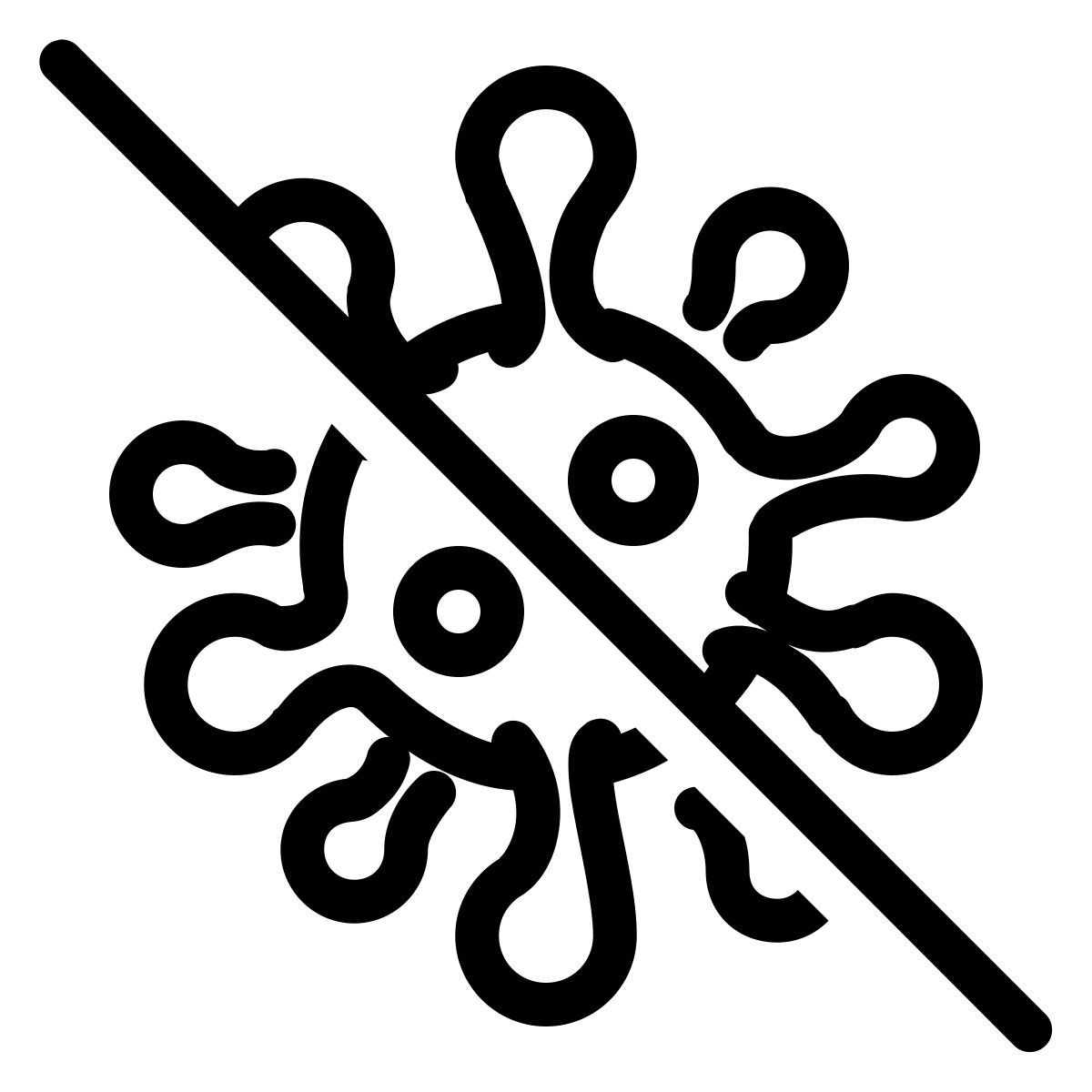 ios 17 outlined style livre de vírus icon