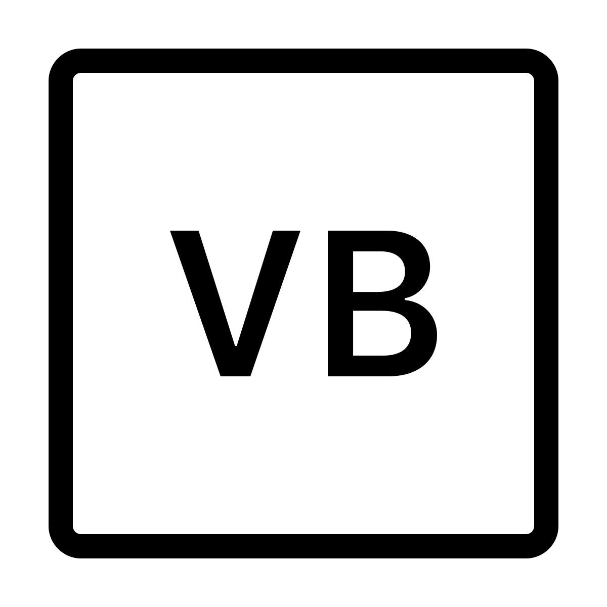 ios 17 outlined style visual basic icon