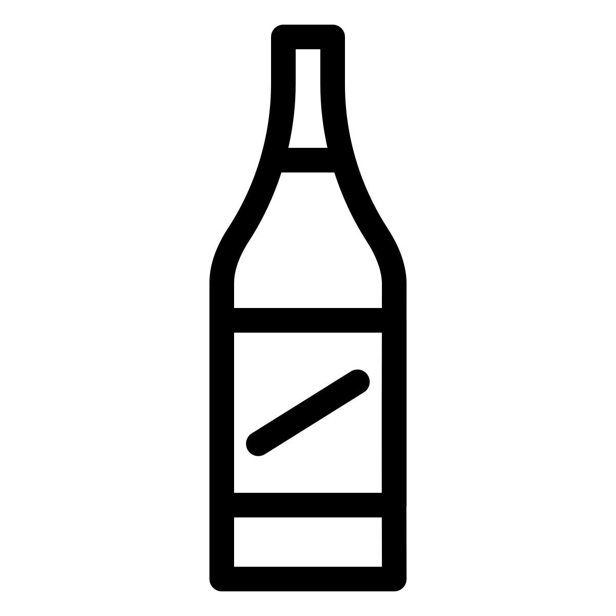 ios 17 outlined style vodka icon