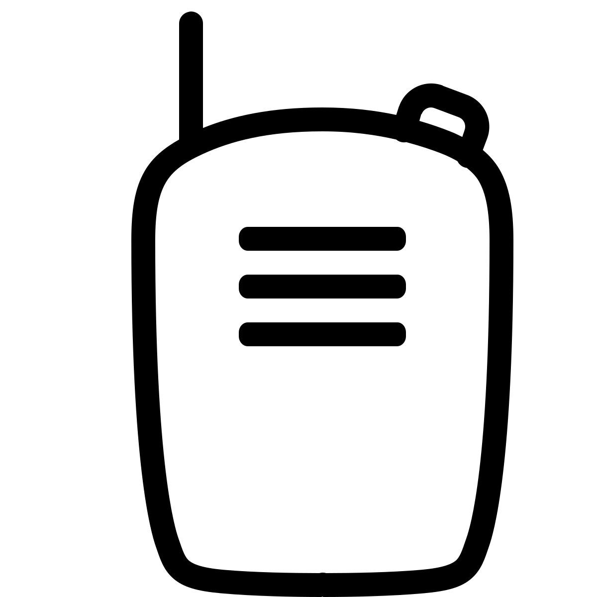 ios 17 outlined style 对讲机电台 icon