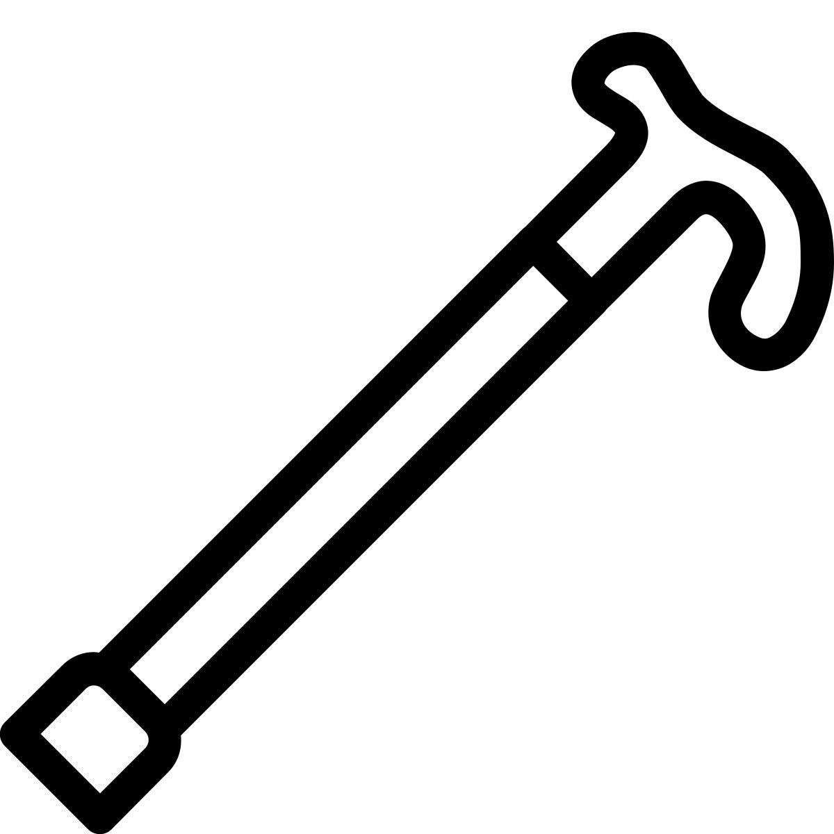 ios 17 outlined style 지팡이 icon