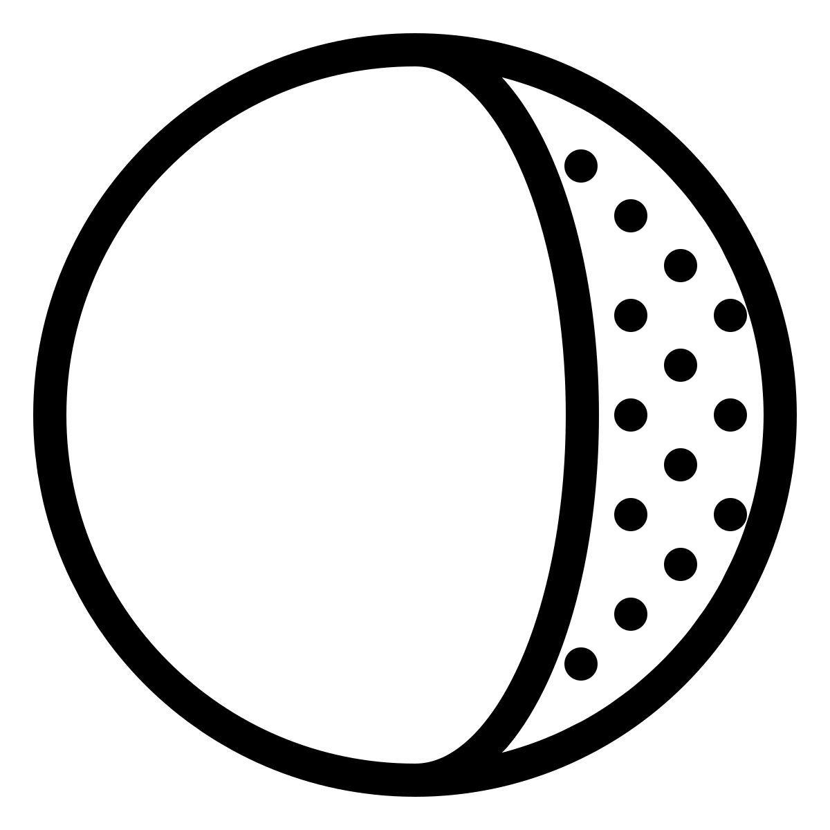 ios 17 outlined style cuarto menguante icon