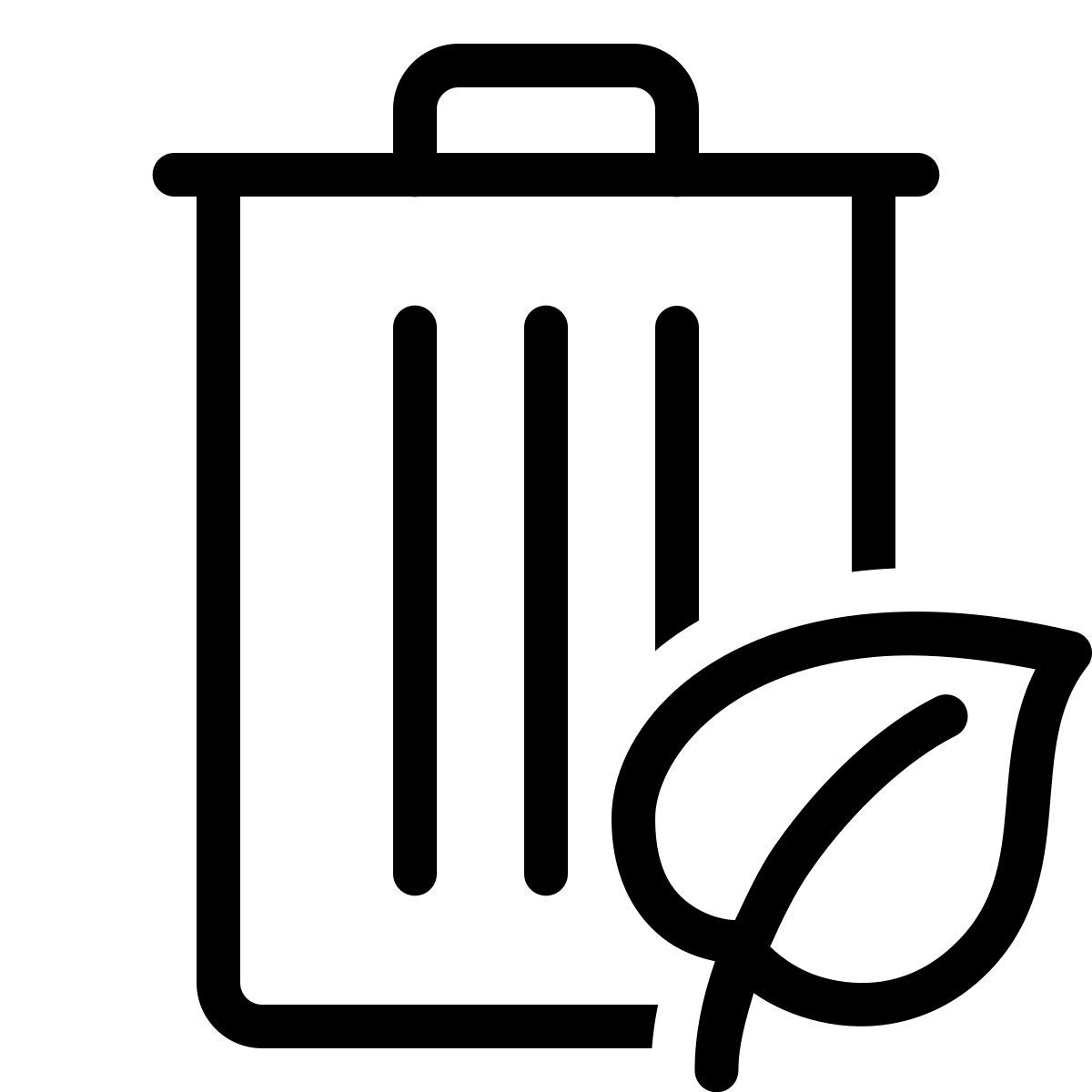 ios 17 outlined style smistamento dei rifiuti icon