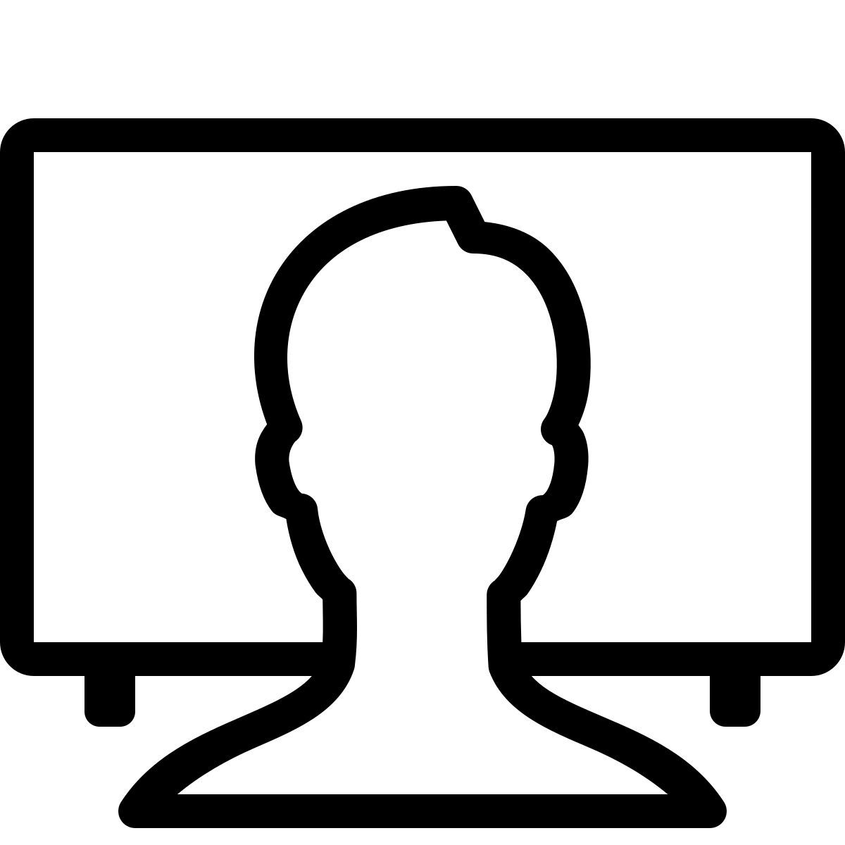 ios 17 outlined style tv 시청 icon