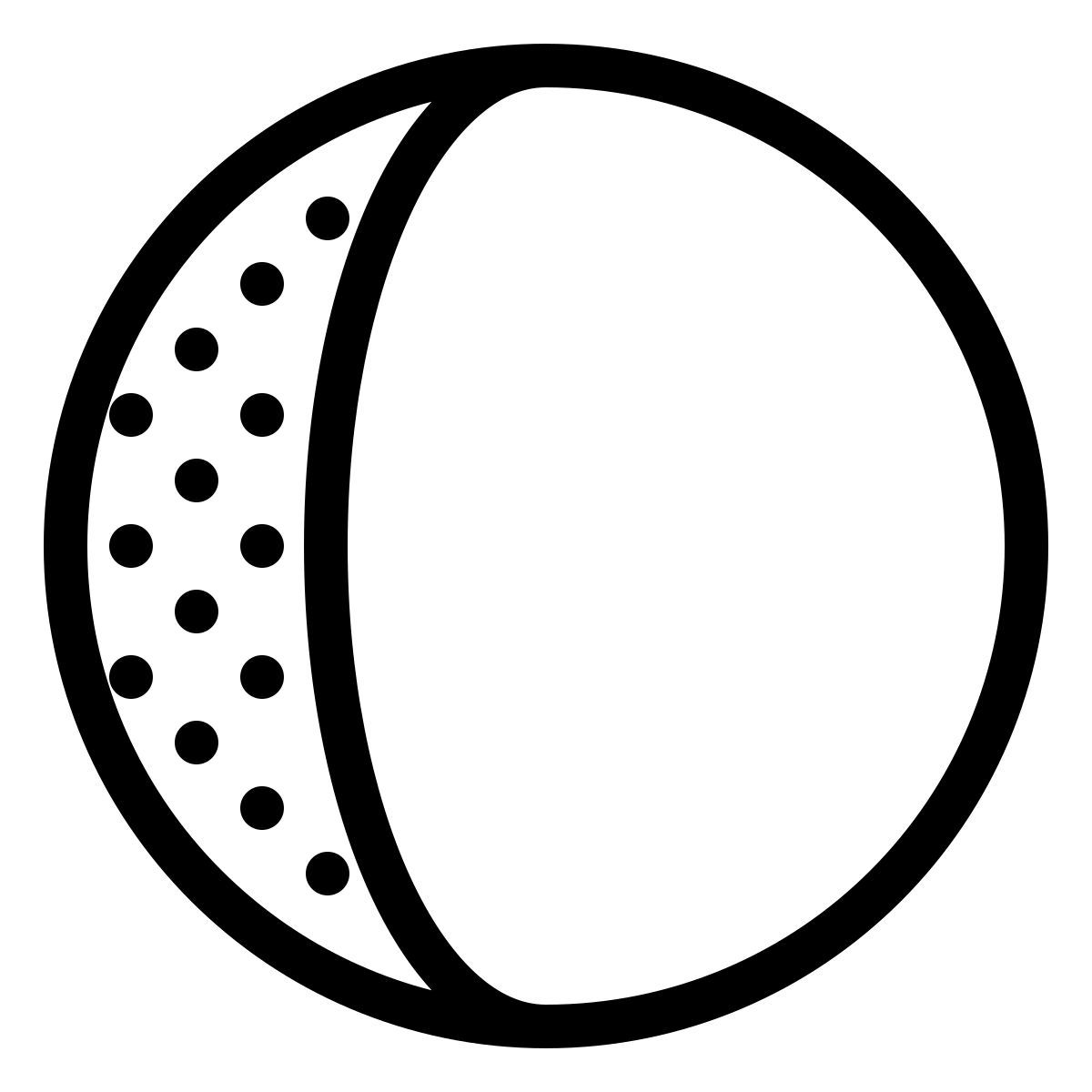 ios 17 outlined style zunehmender mond icon