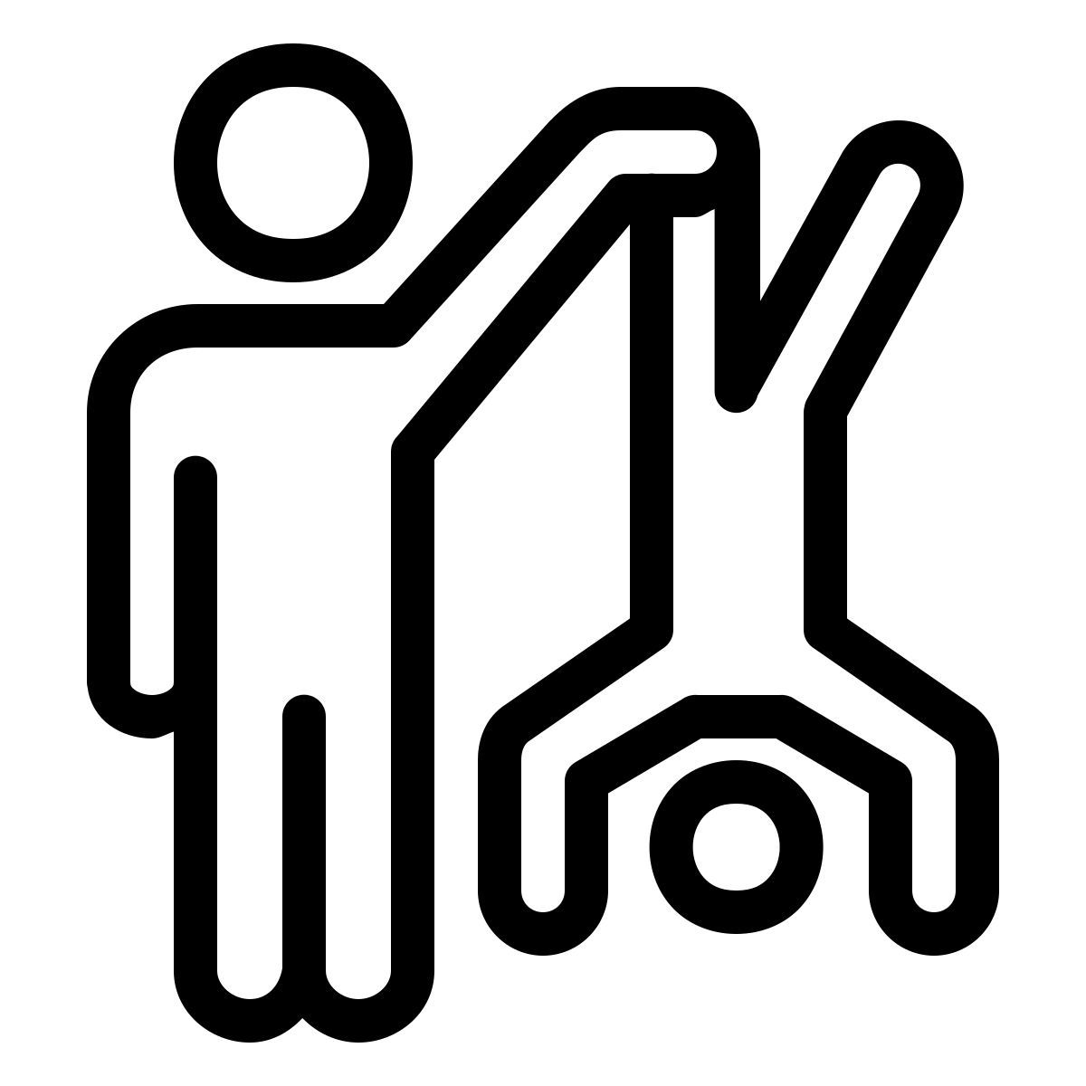 ios 17 outlined style pessoa fraca icon