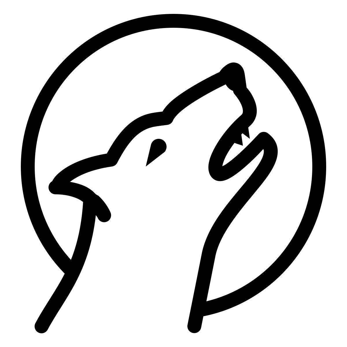 ios 17 outlined style lobo icon