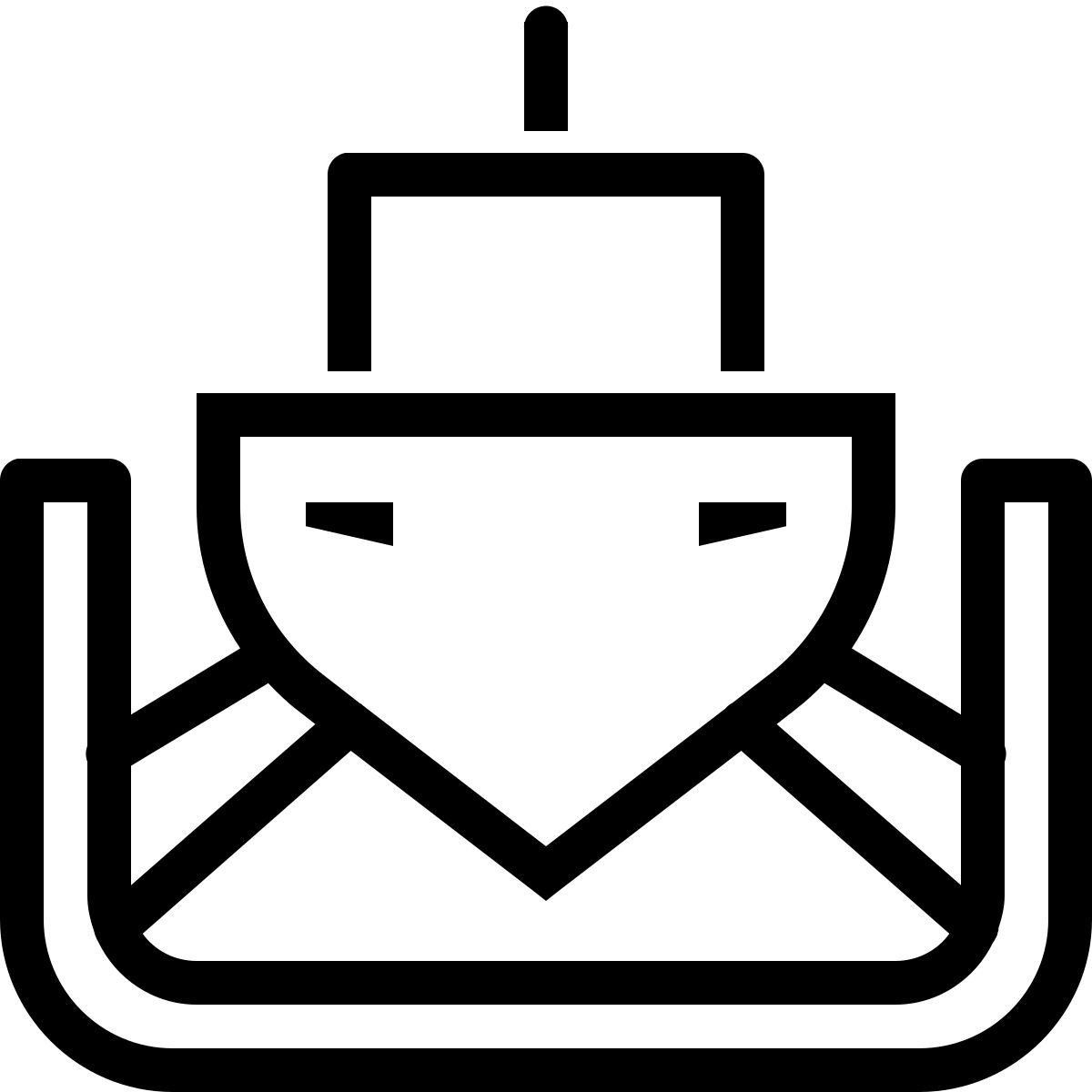 ios 17 outlined style 부두 icon