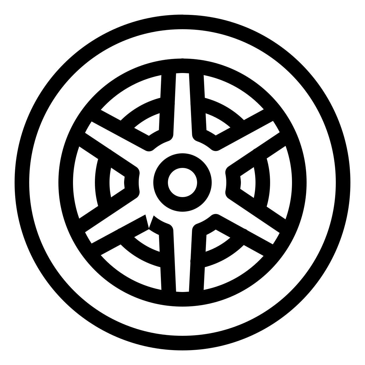 ios 17 outlined style roda icon