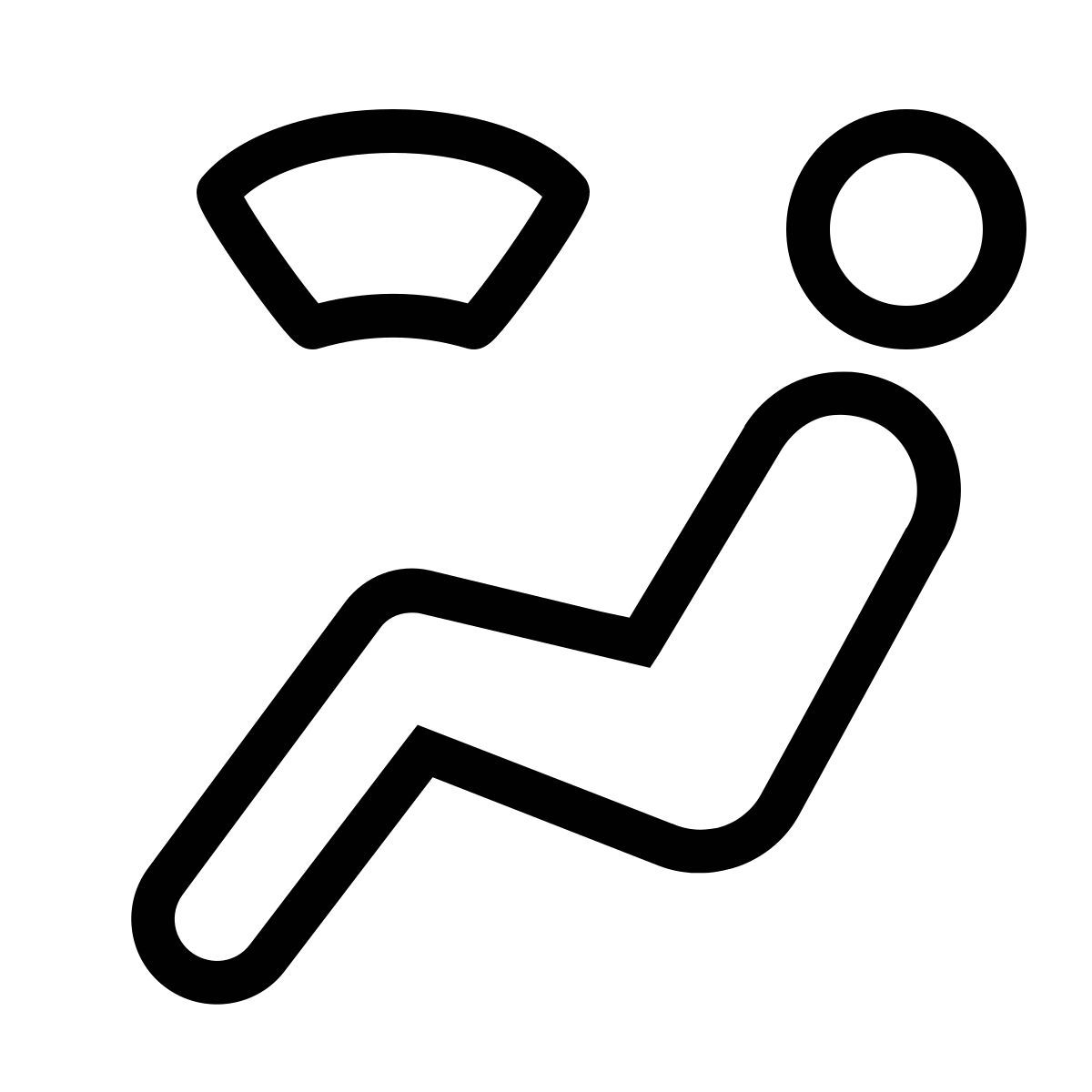 ios 17 outlined style desempañador de parabrisas icon