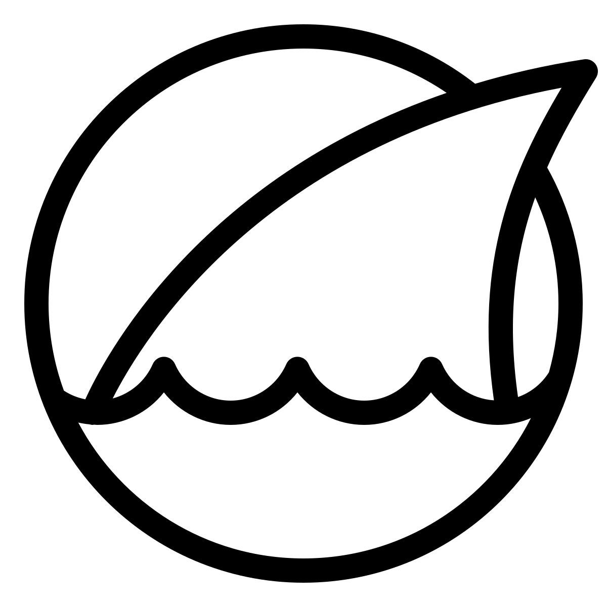 ios 17 outlined style logo wireshark icon