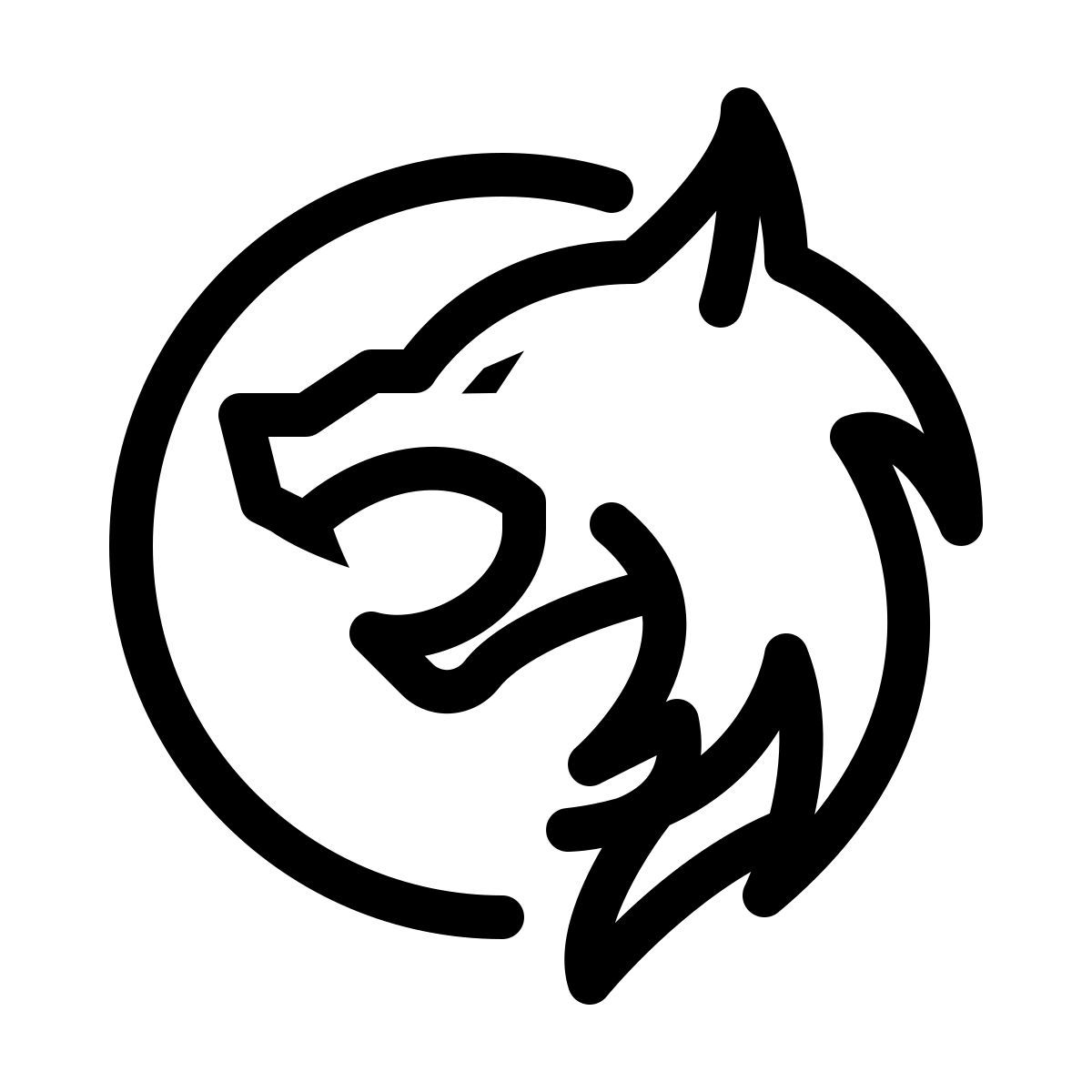 ios 17 outlined style witcher icon