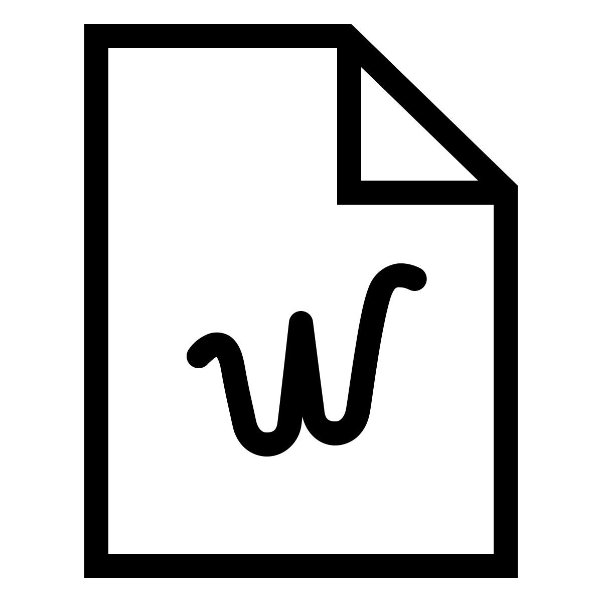 ios 17 outlined style word icon