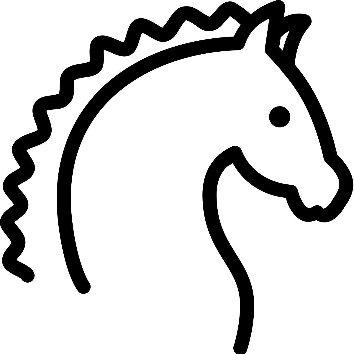 ios 17 outlined style año del caballo icon