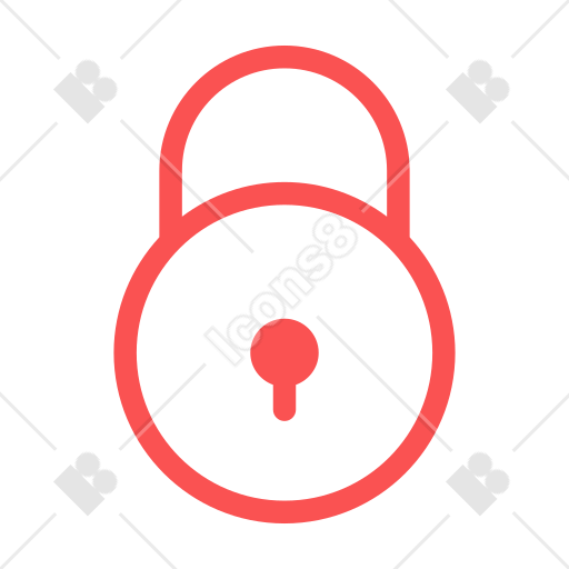 Red Lock Symbol On Desktop Icons