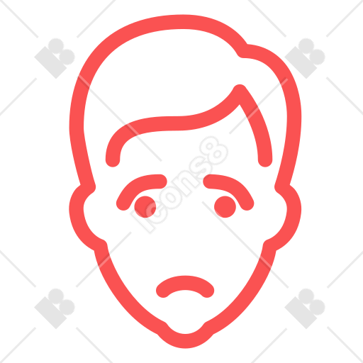 Sad Face Png Red