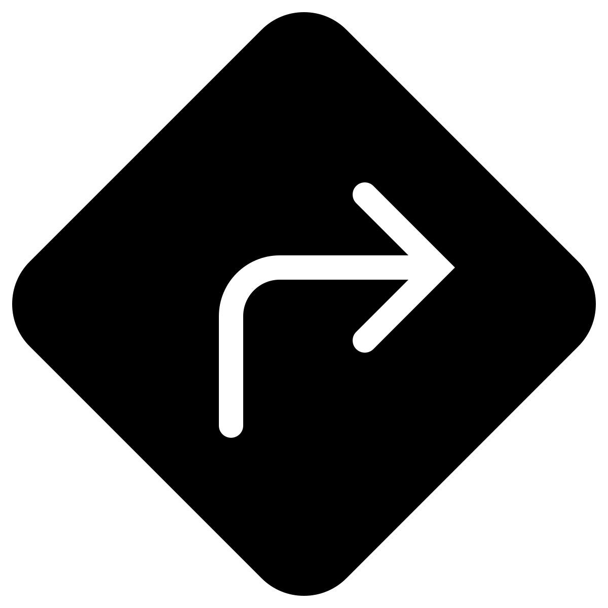 ios 17 filled style 右转 icon