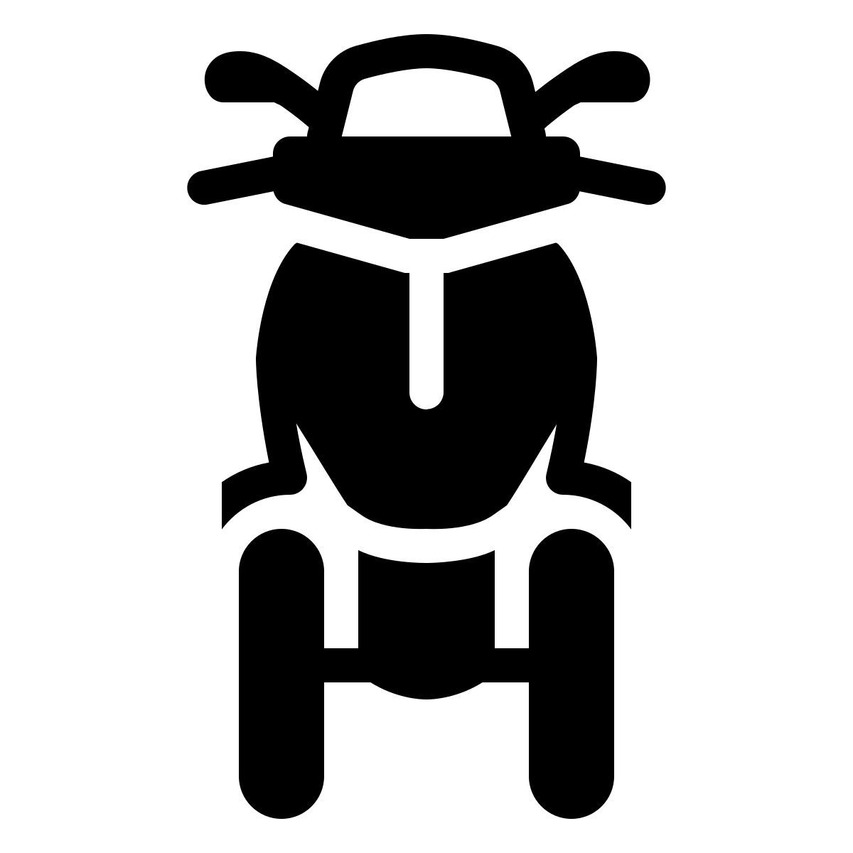 ios 17 filled style scooter a 3 ruote icon