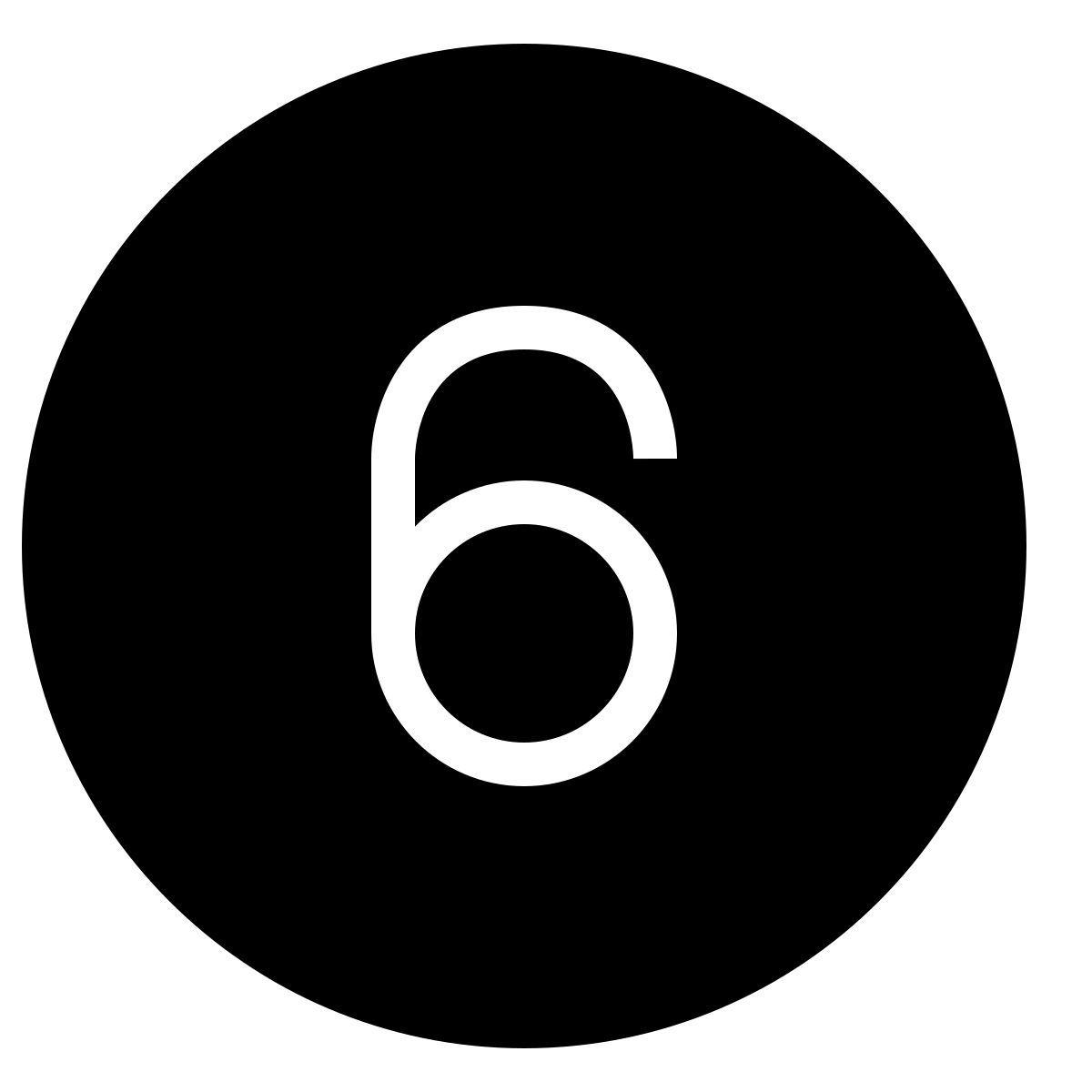 ios 17 filled style circled 6 icon