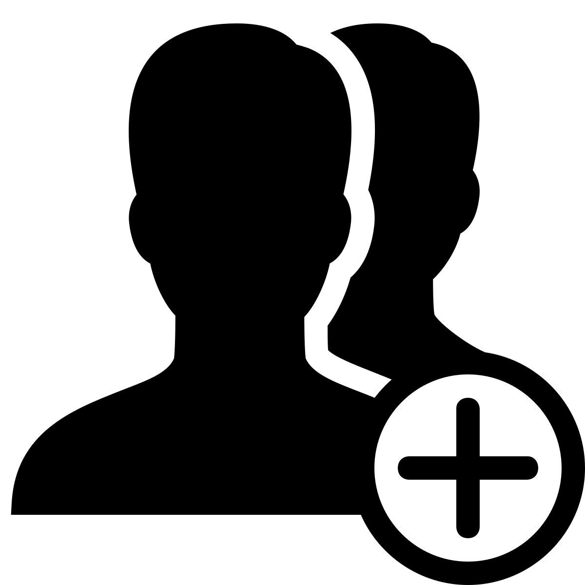 ios 17 filled style 사용자 그룹 남자 추가 icon