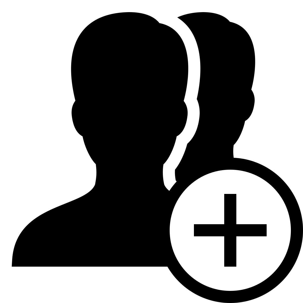 ios 17 filled style 사용자 그룹 남자 추가 icon