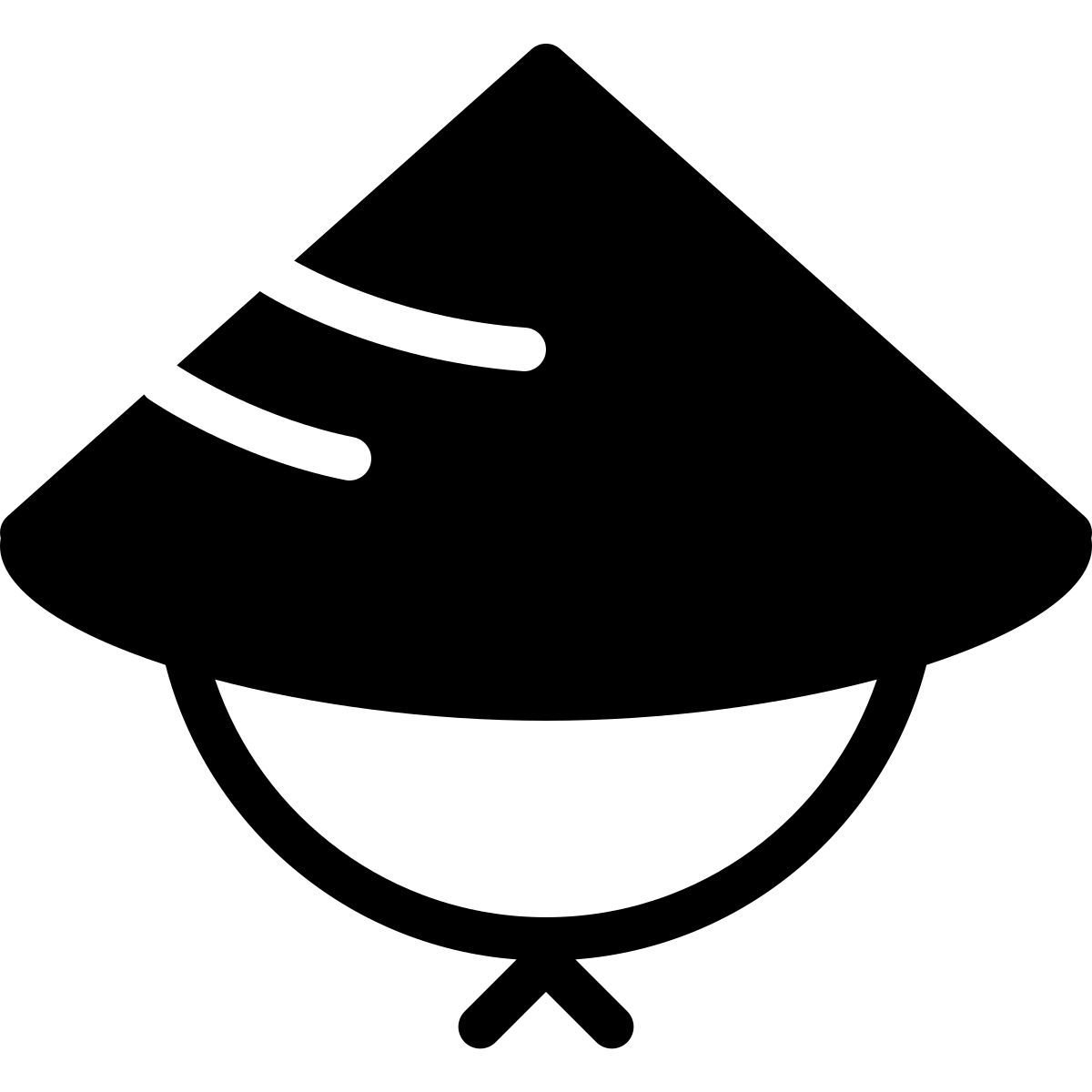 ios 17 filled style 亚洲帽子 icon