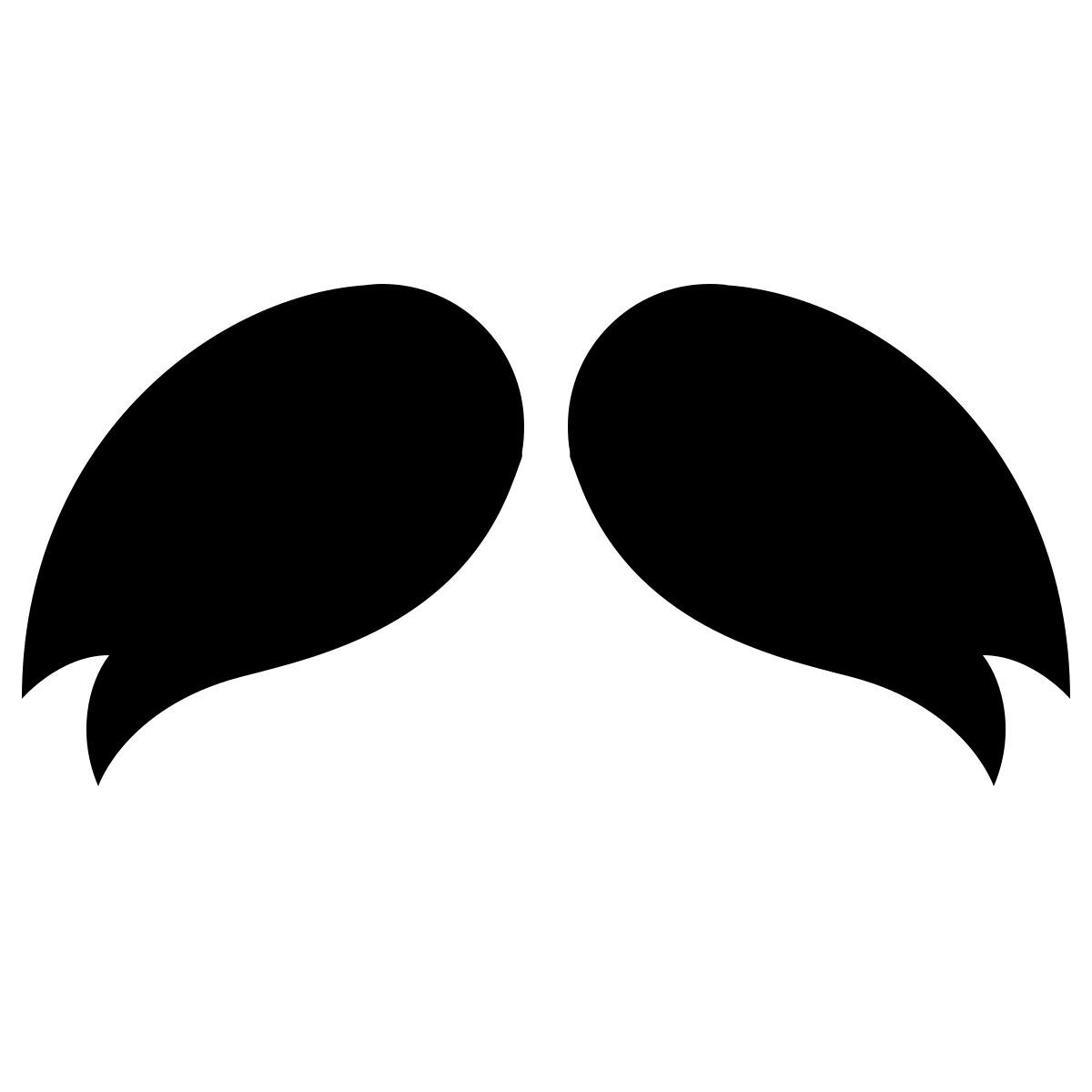 ios 17 filled style 아스테릭스 콧수염 icon