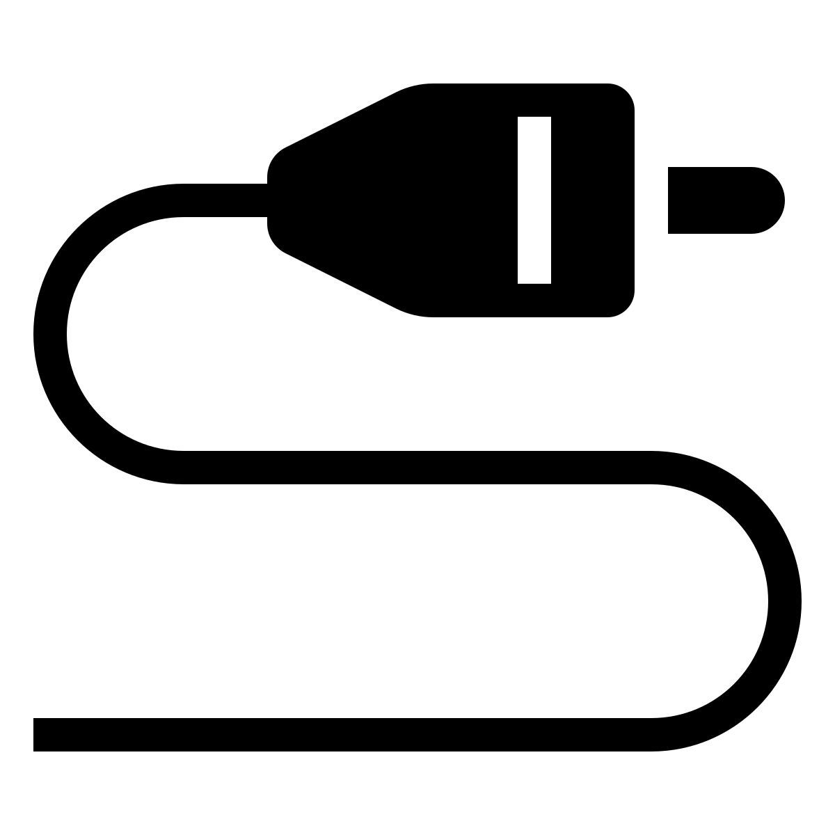 ios 17 filled style cable de audio icon