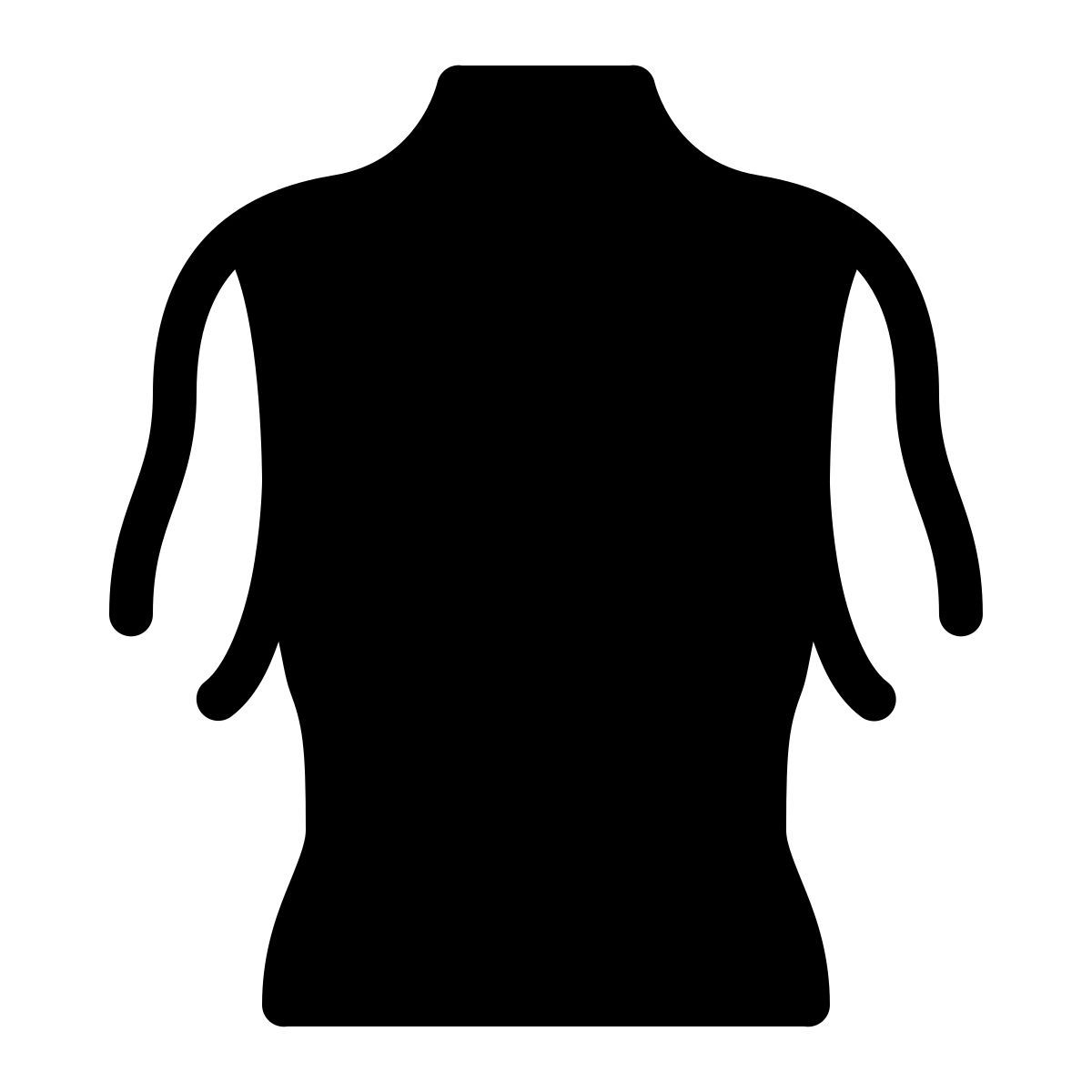 ios 17 filled style 허리 마사지 영역 icon