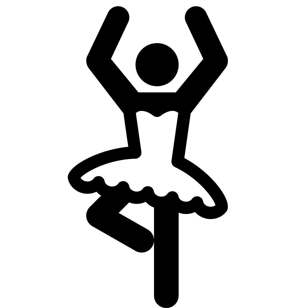 ios 17 filled style ballerina a corpo intero icon