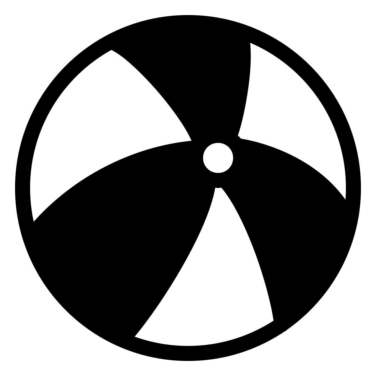 ios 17 filled style 沙滩球 icon