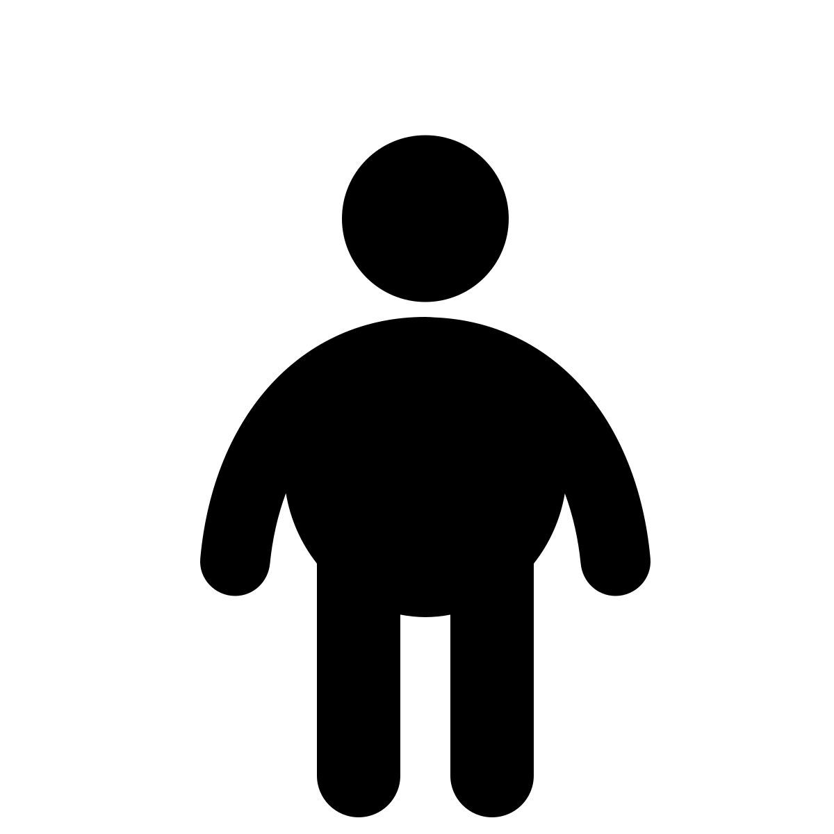 ios 17 filled style tipo de cuerpo con sobrepeso icon