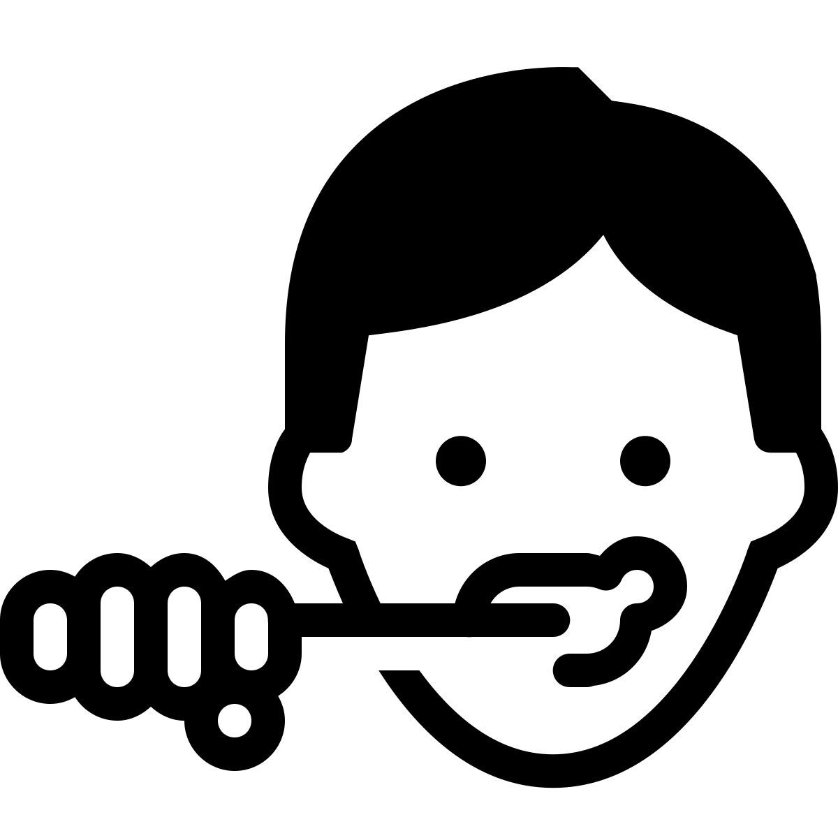 ios 17 filled style zähne putzen icon