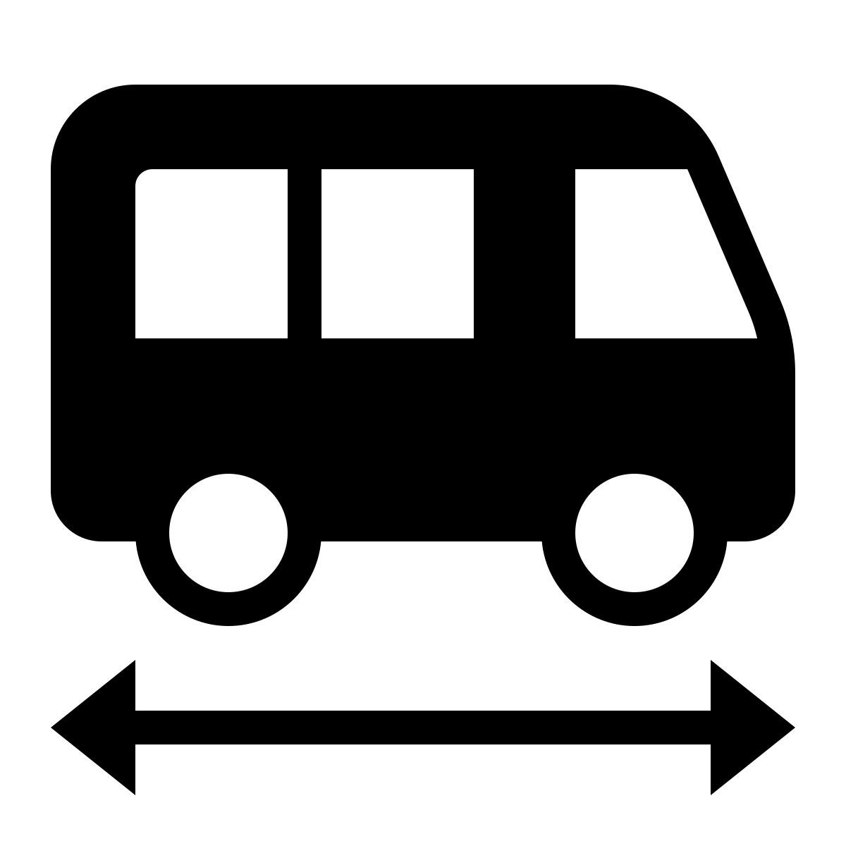 ios 17 filled style 버스 길이 icon