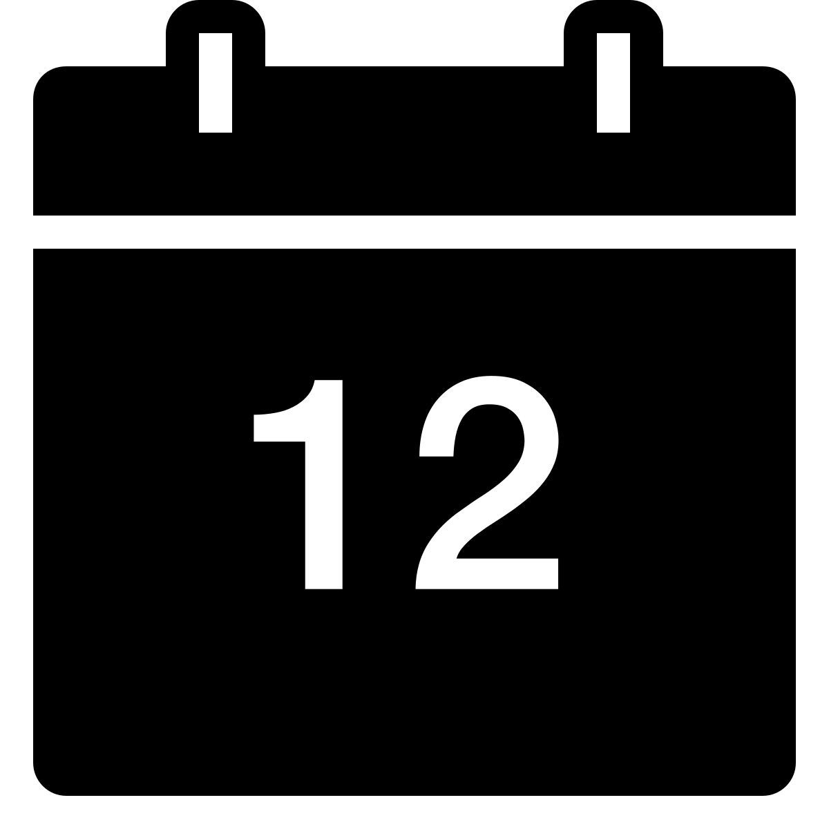 ios 17 filled style calendar 12 icon