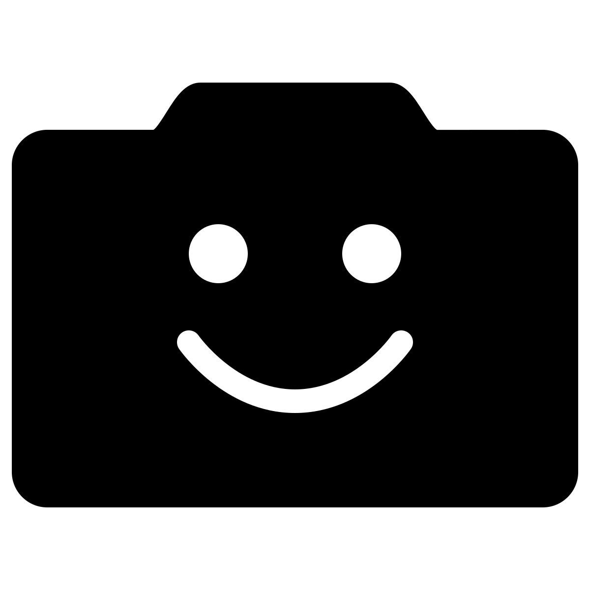 ios 17 filled style 与面孔的照相机象 icon